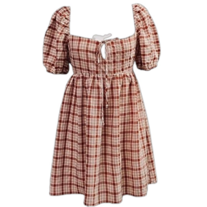 B. Smart Red and Cream Checkered Dress Size 5 Juniors mini length